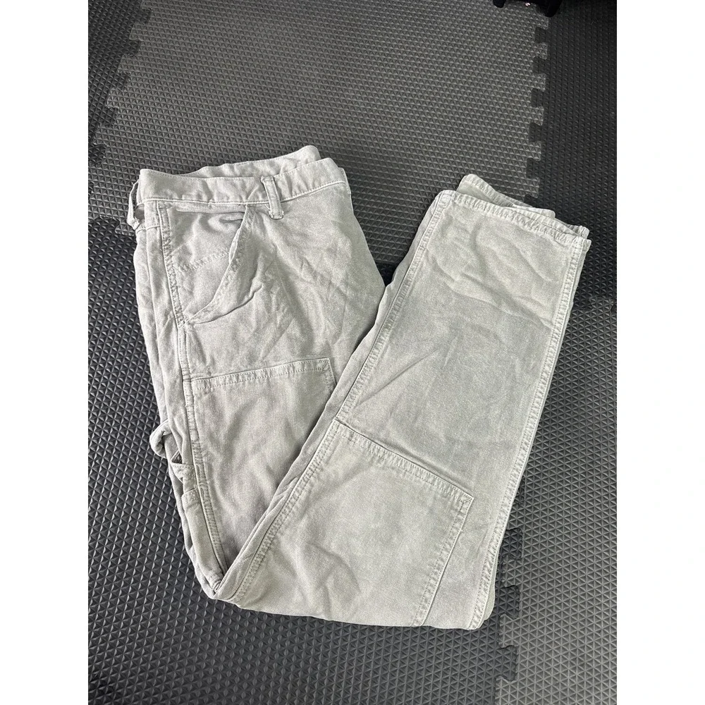 Old Navy Men's 38x30 Gray 90s Straight Carpenter Work Pants Utility Pockets